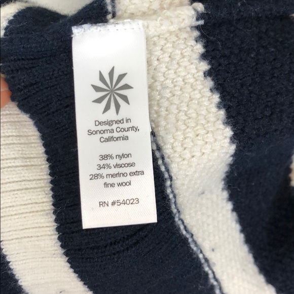 Athleta Woolblend Striped Side Slip Sweater - Picture 6 of 8